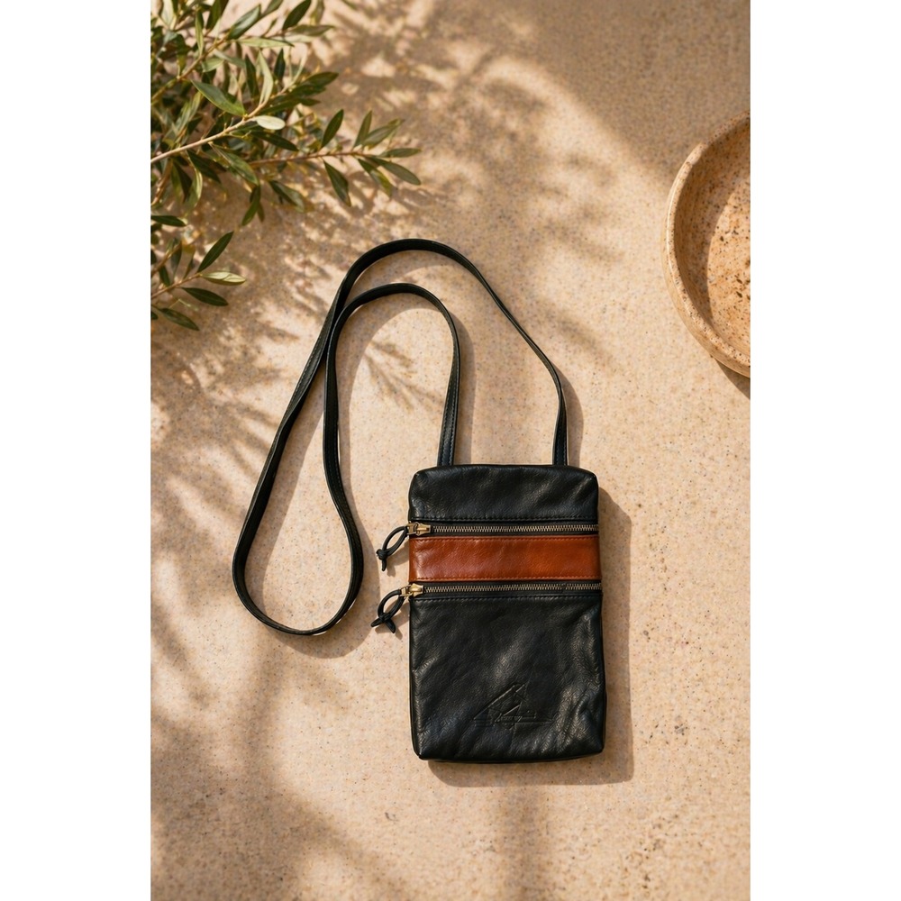 Handmade Buttery Soft Leather Minimalist Crossbody Phone Bag Canadian Atrtisan
